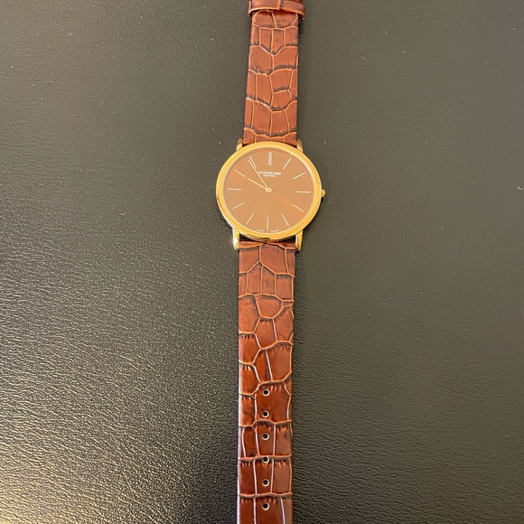 Original Men's Gold and Brown Watch - Picture 3 of 3